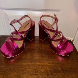 Torrid Strappy Platform Heeled Sandal - Size 7WW - NWOT